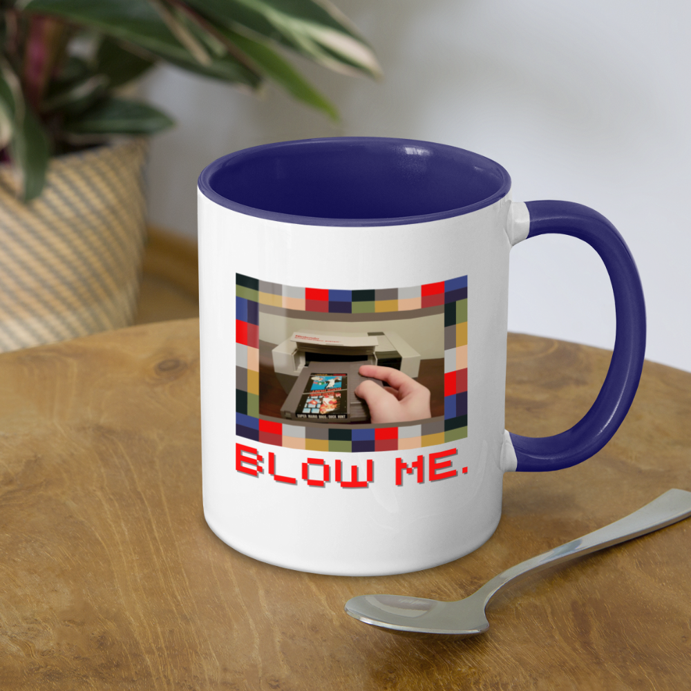 Blow Me Mug - white/cobalt blue