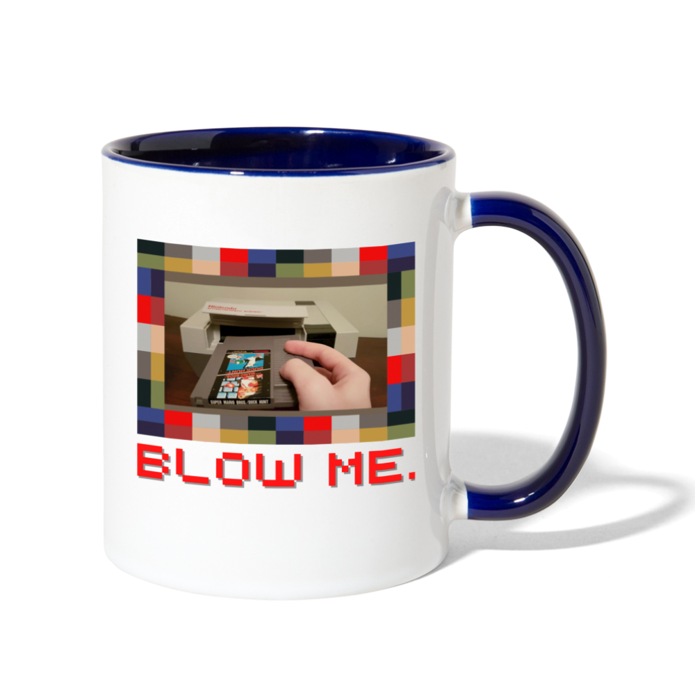 Blow Me Mug - white/cobalt blue