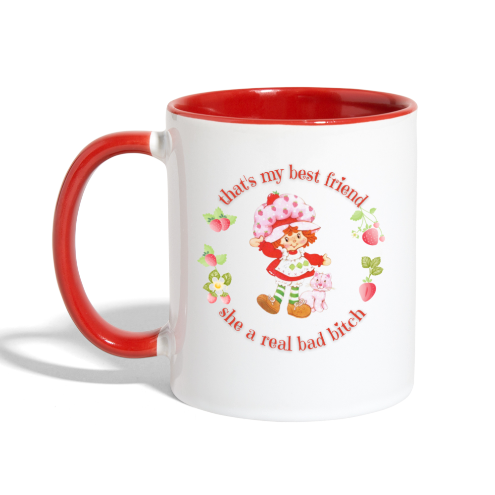 My BF Strawberry Shortcake Mug - white/red