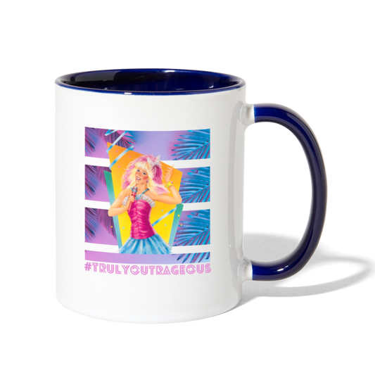 Truly Outrageous Mug - white/cobalt blue