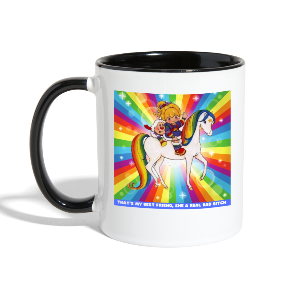 My BF Rainbow Brite Mug - white/black