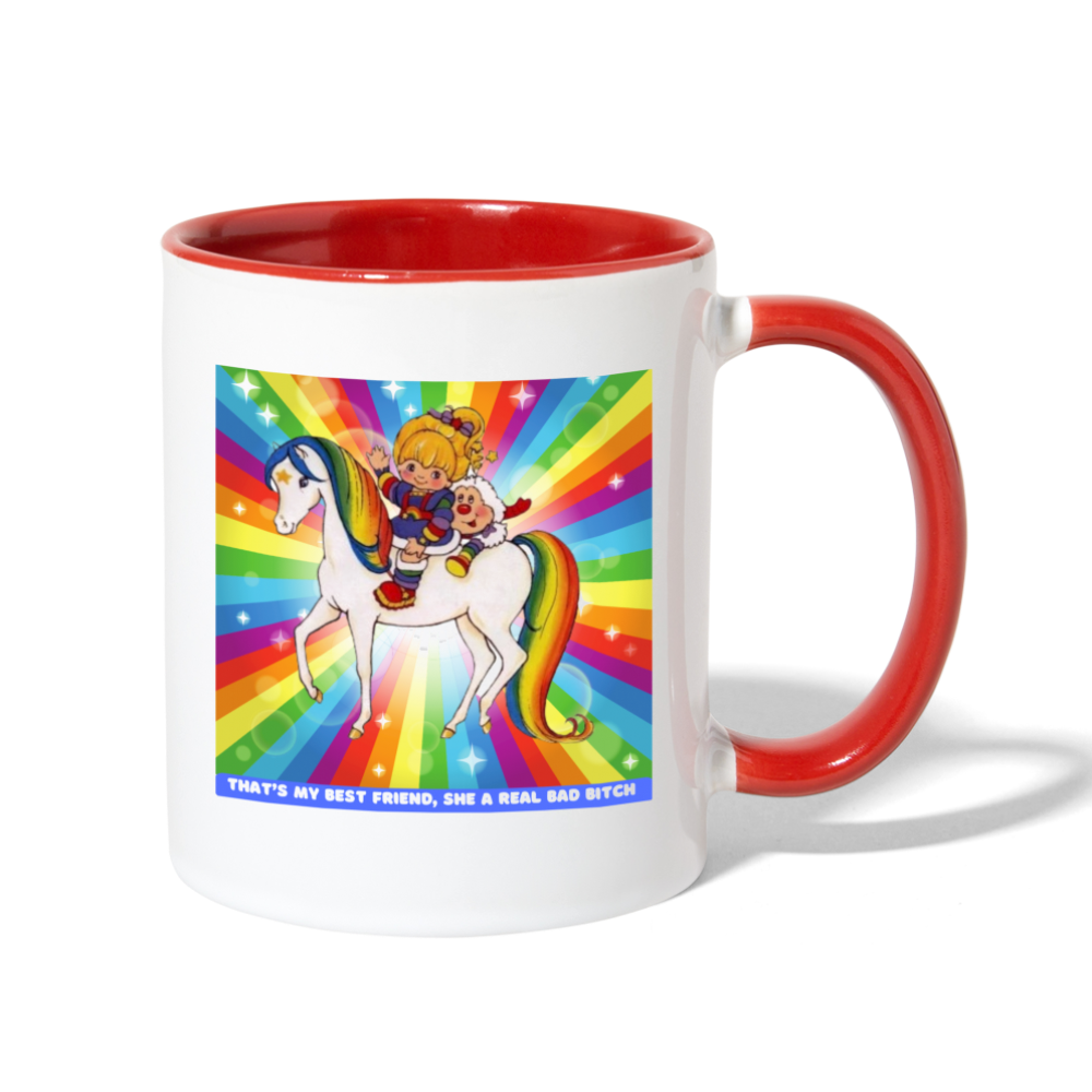 My BF Rainbow Brite Mug - white/red