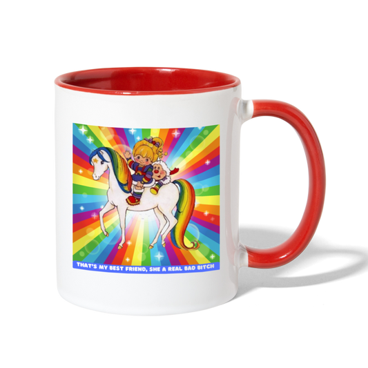 My BF Rainbow Brite Mug - white/red