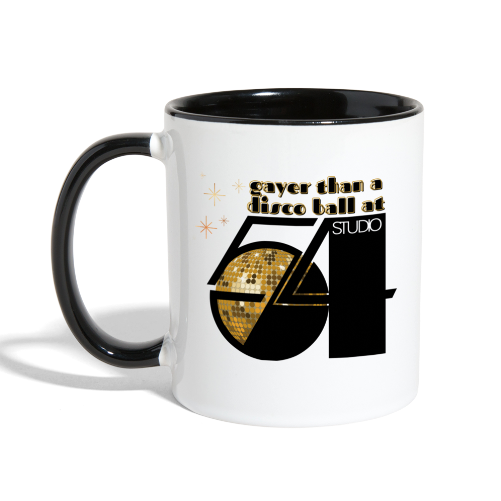Gayer than a Disco Ball Mug - white/black