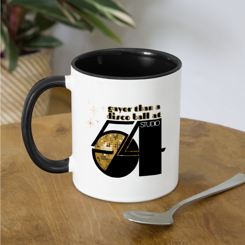 Gayer than a Disco Ball Mug - white/black