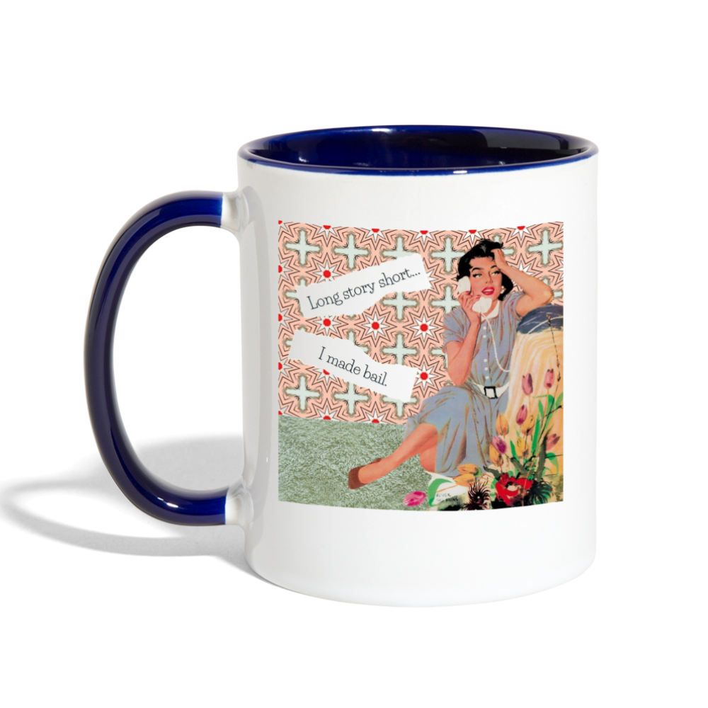 I Made Bail Mug - white/cobalt blue