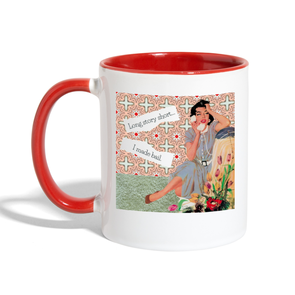 I Made Bail Mug - white/red