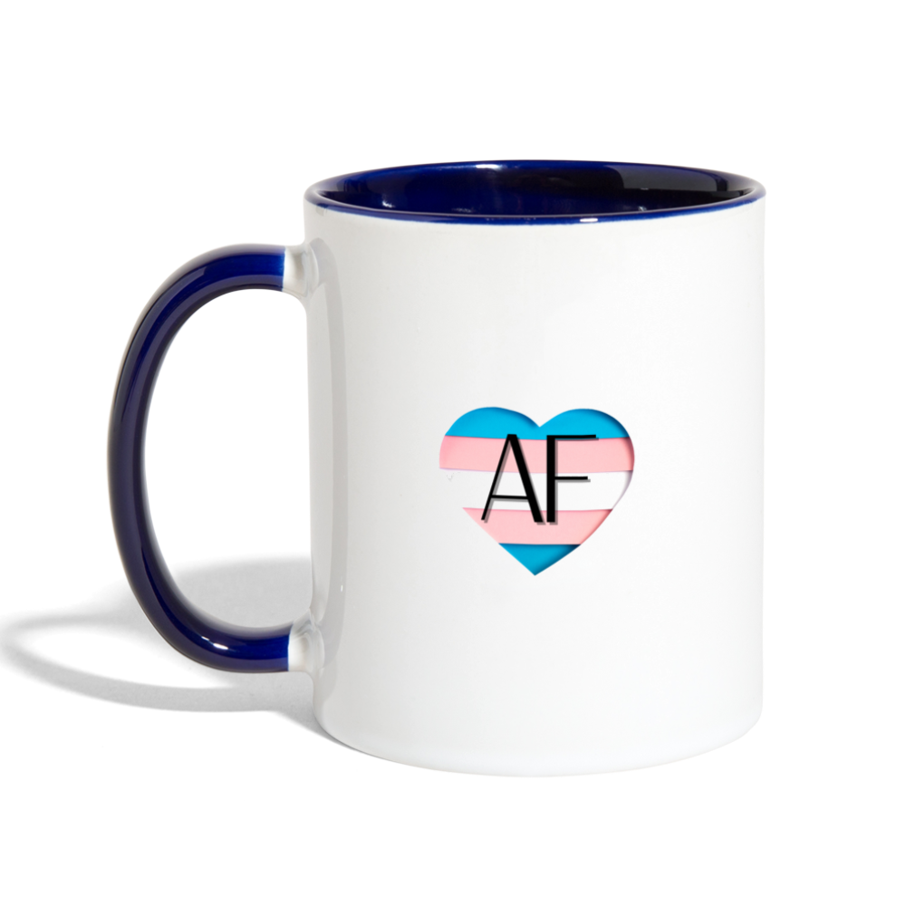 Trans AF Mug - white/cobalt blue