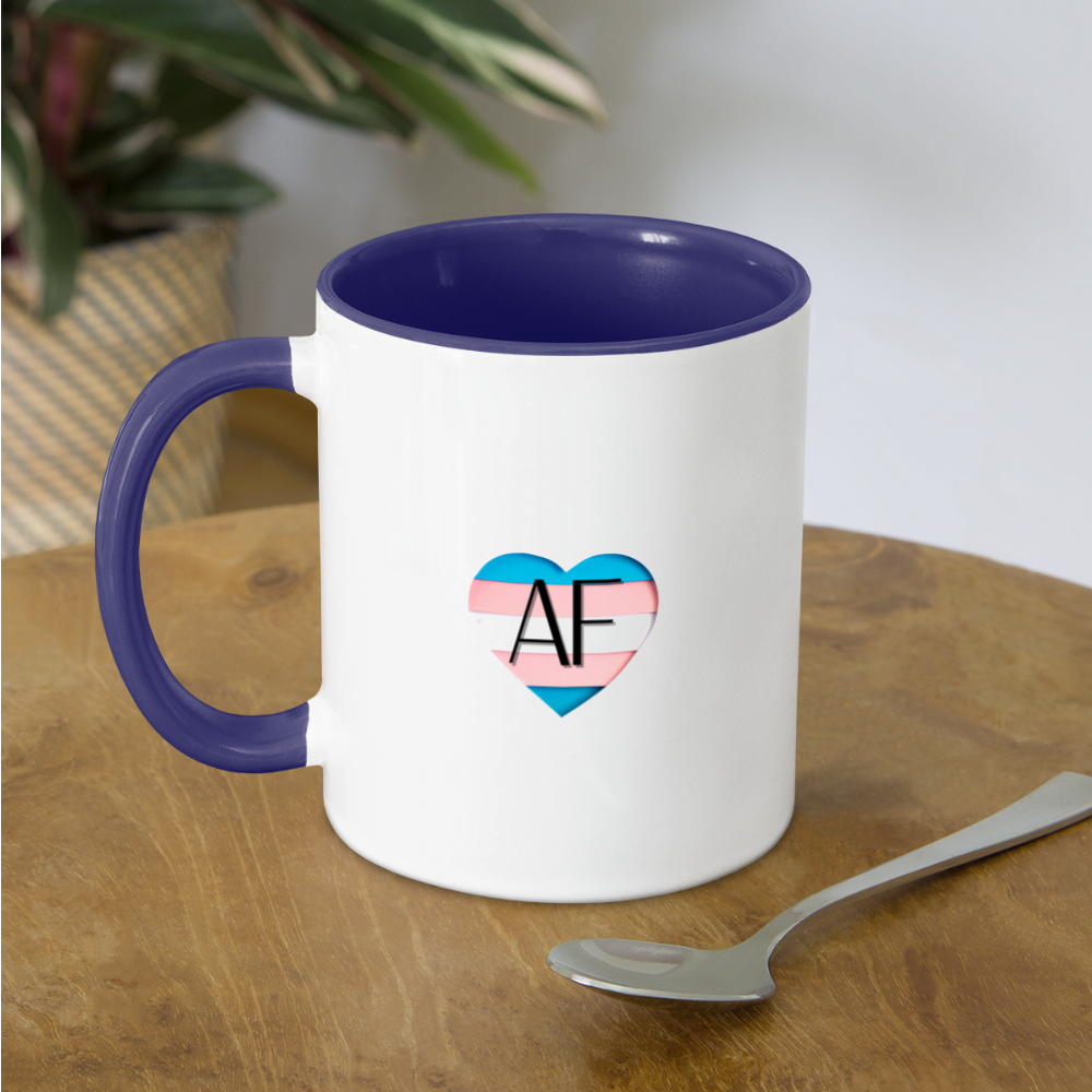 Trans AF Mug - white/cobalt blue