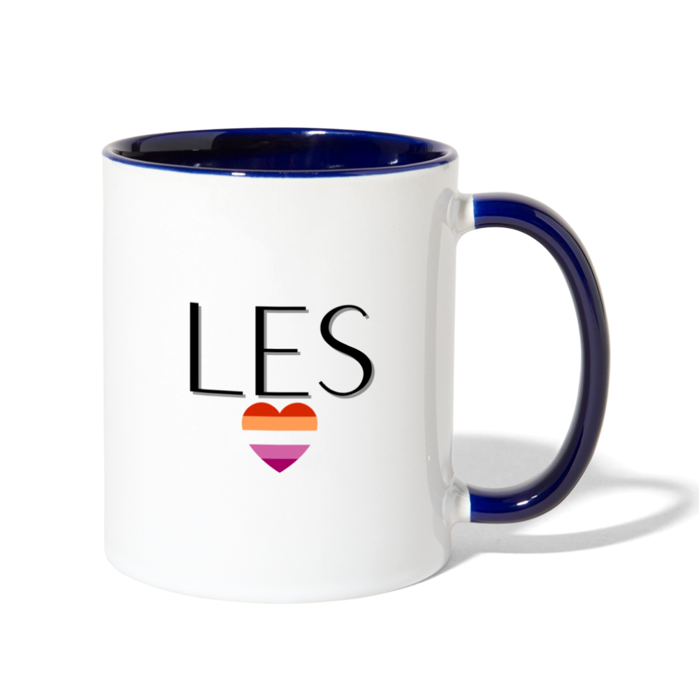 Les AF Mug - white/cobalt blue