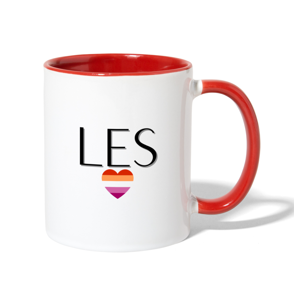 Les AF Mug - white/red