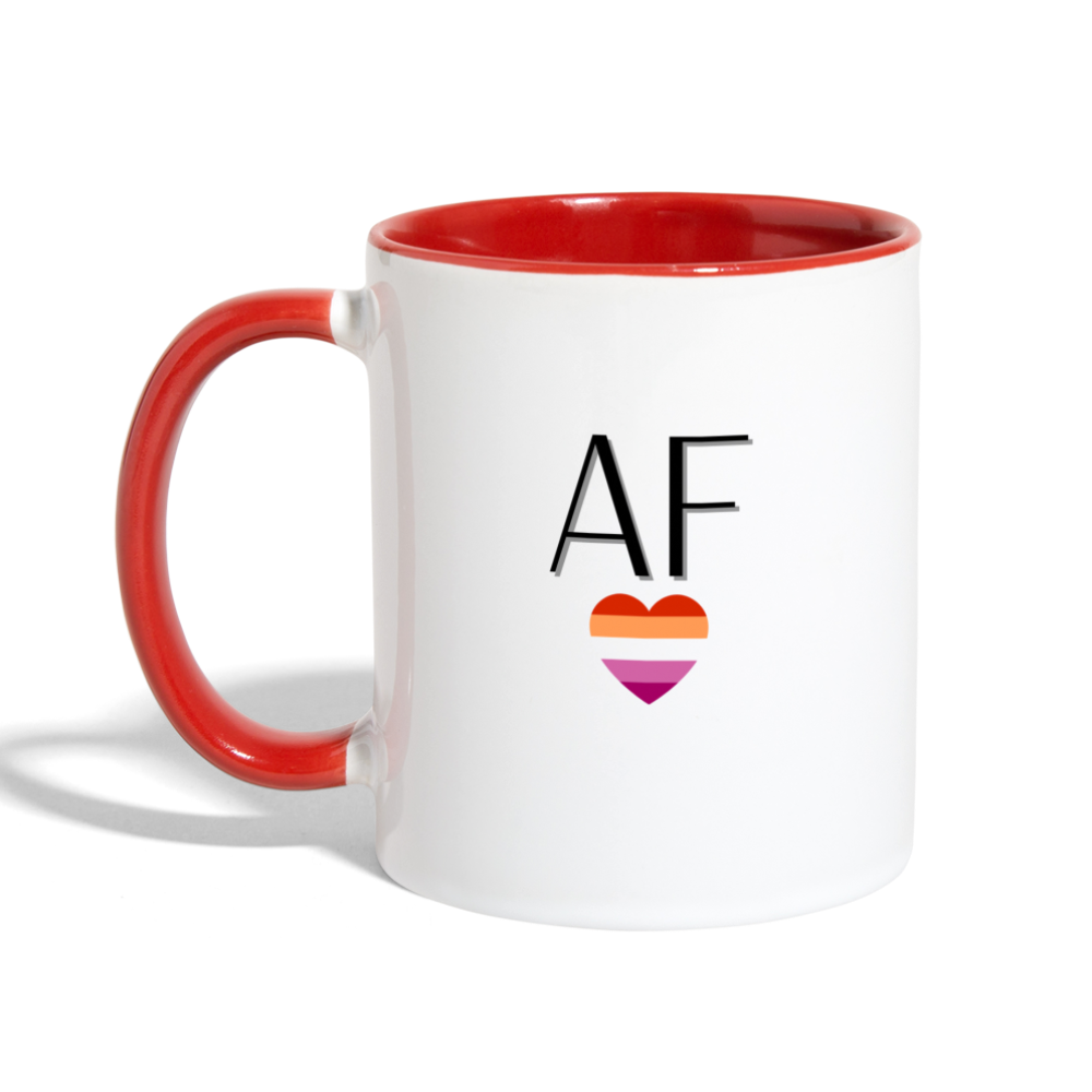 Les AF Mug - white/red