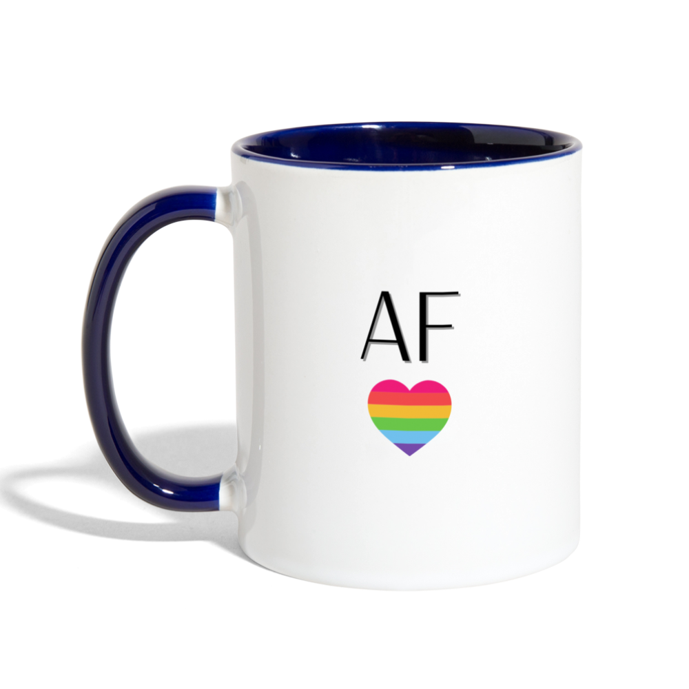 Queer AF Mug - white/cobalt blue