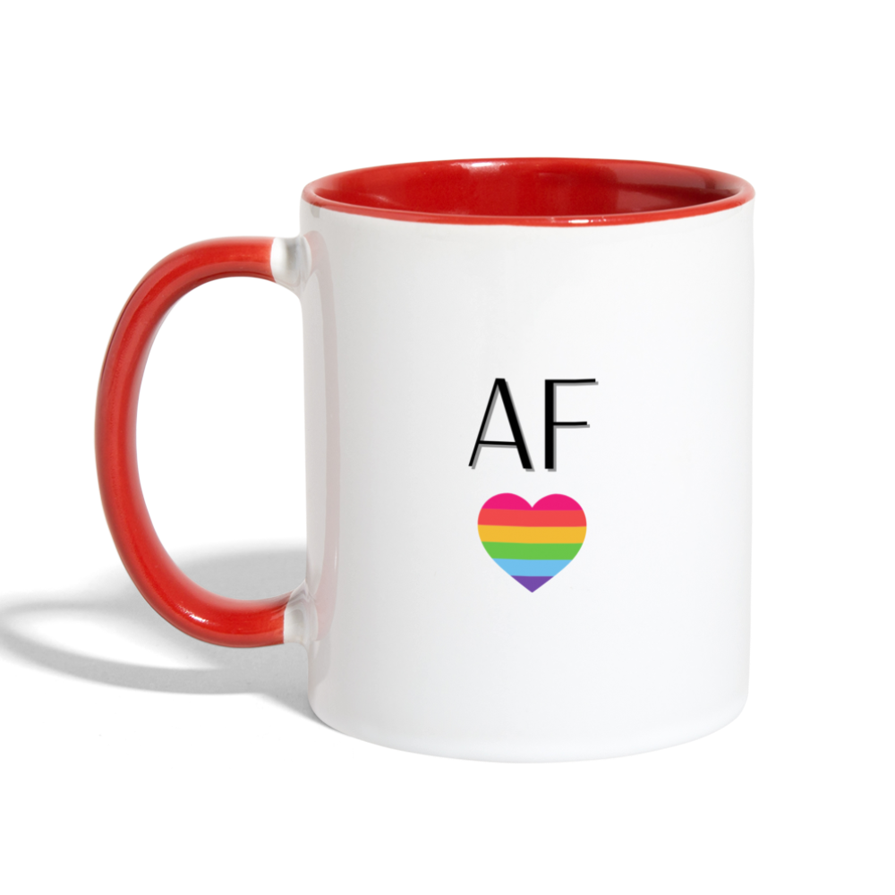 Queer AF Mug - white/red