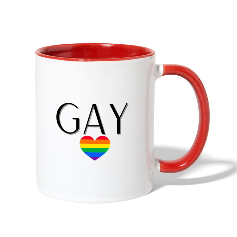 Gay AF Mug - white/red
