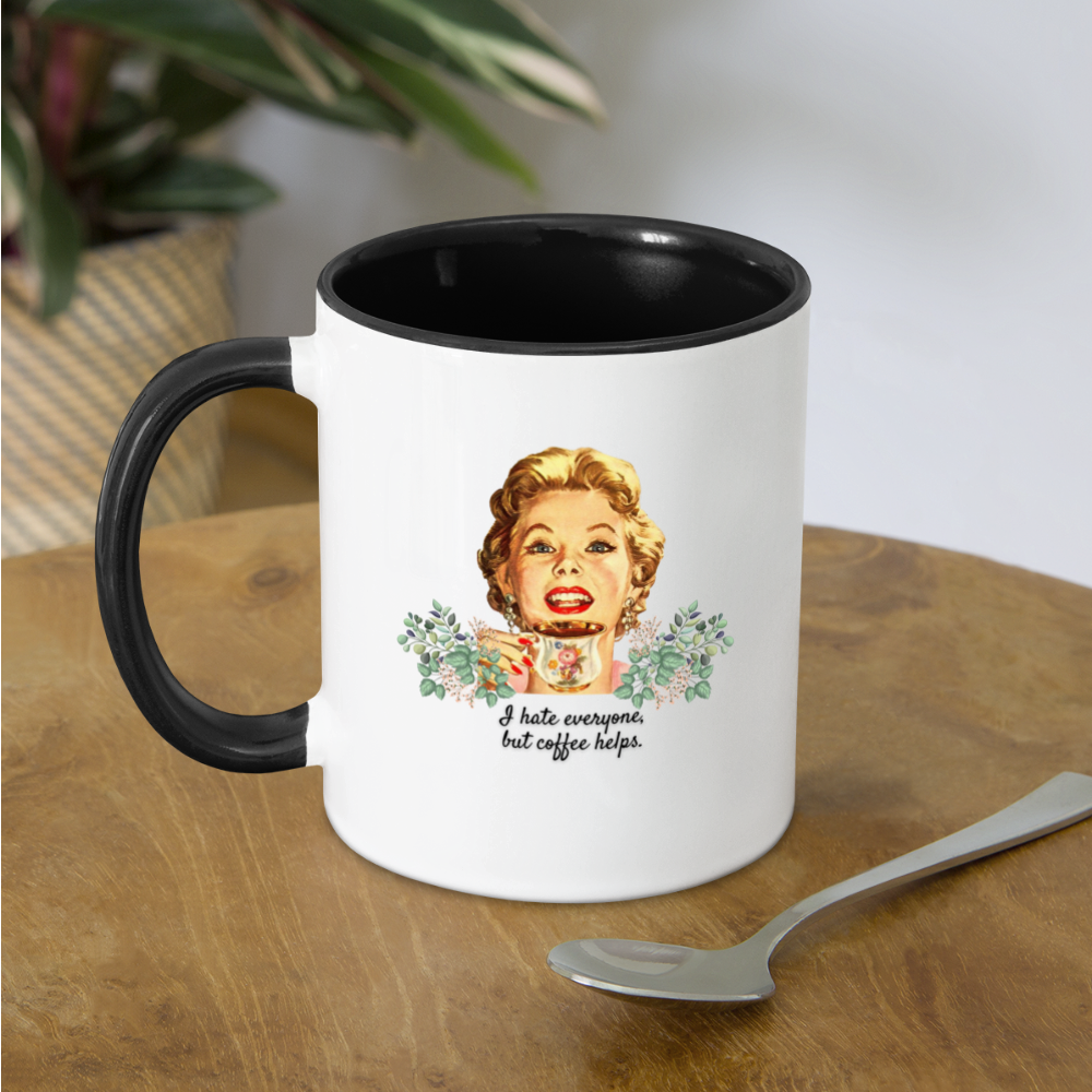 Coffee Helps Mug - white/black