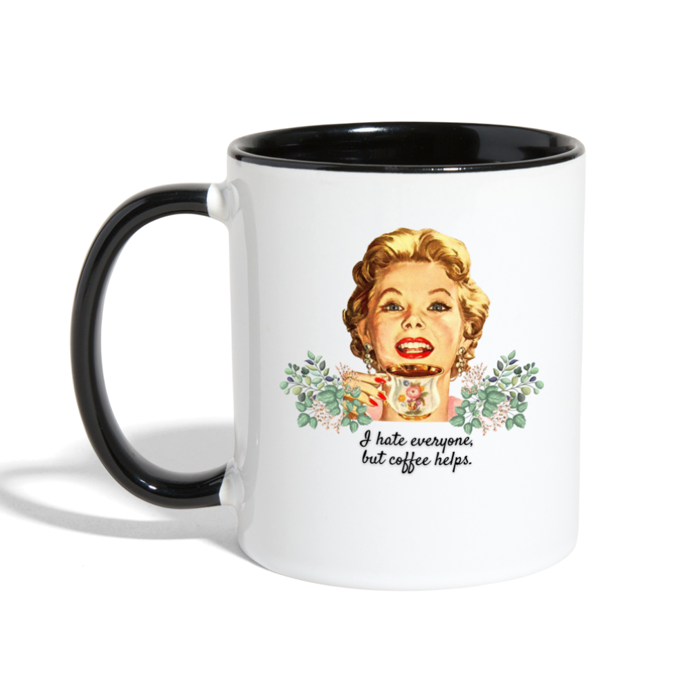 Coffee Helps Mug - white/black