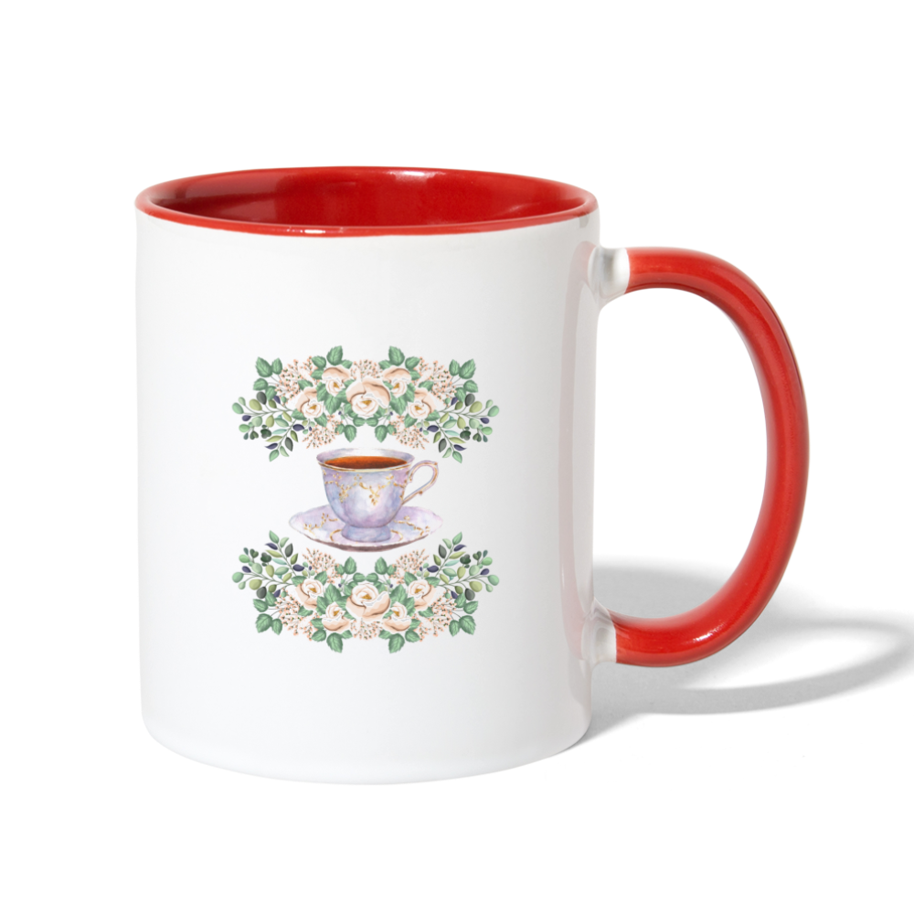 Coffee Helps Mug - white/red