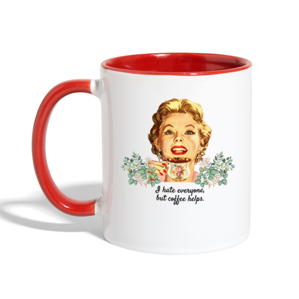 Coffee Helps Mug - white/red