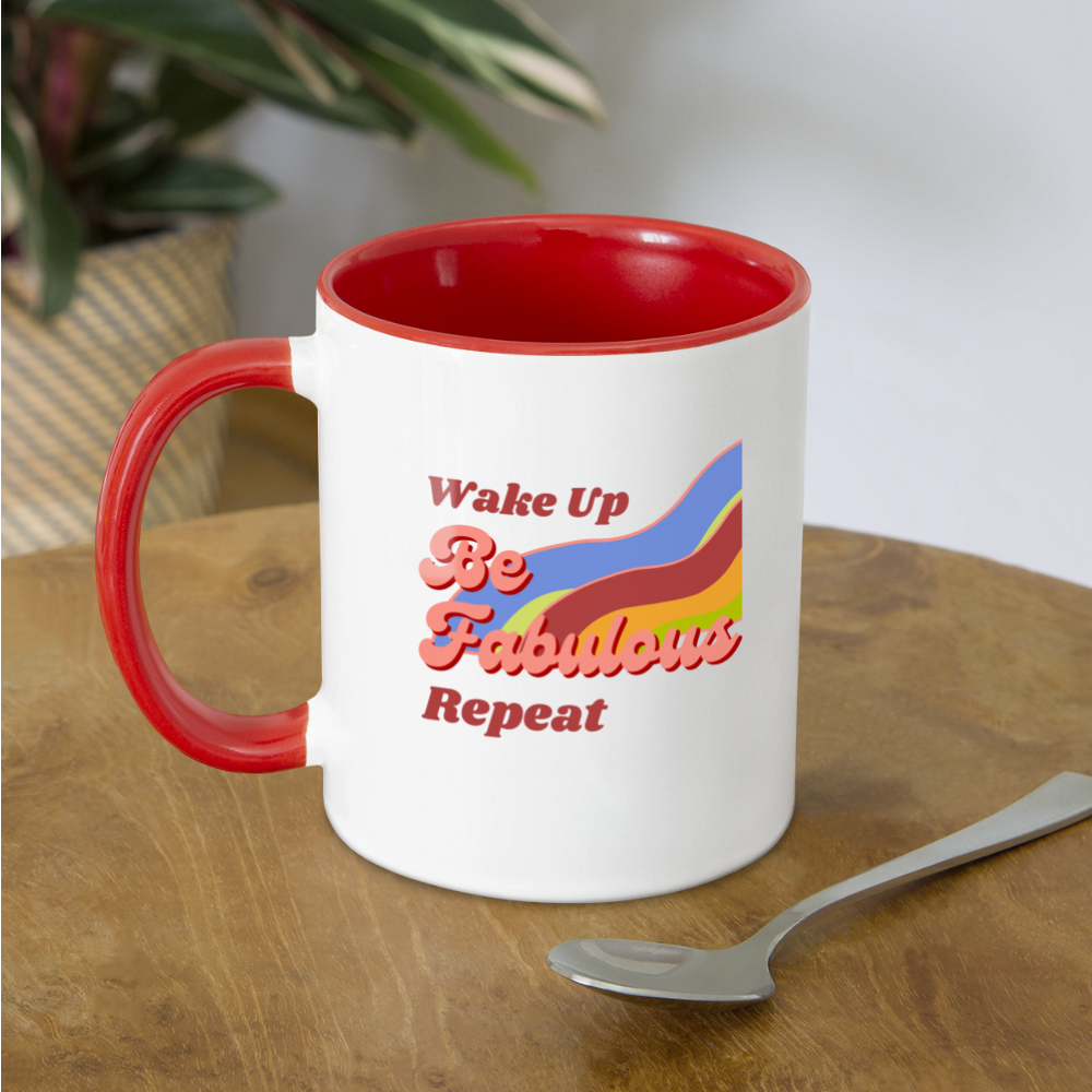 Be Fabulous Mug - white/red