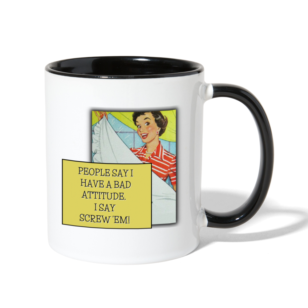 Screw 'Em Mug - white/black