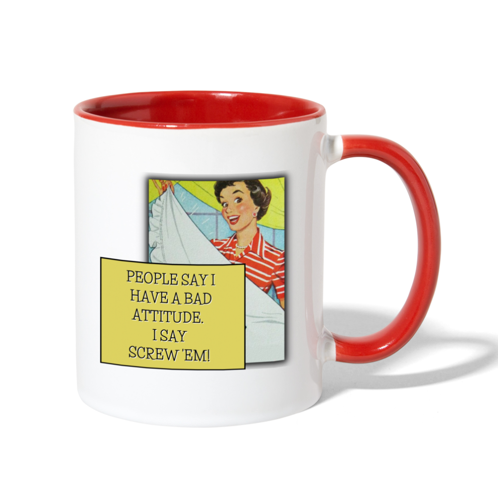 Screw 'Em Mug - white/red