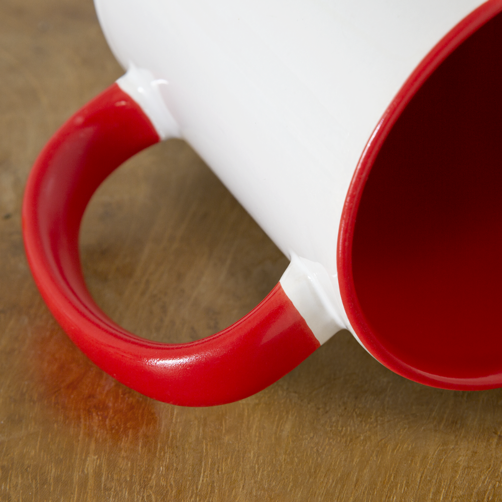 Screw 'Em Mug - white/red