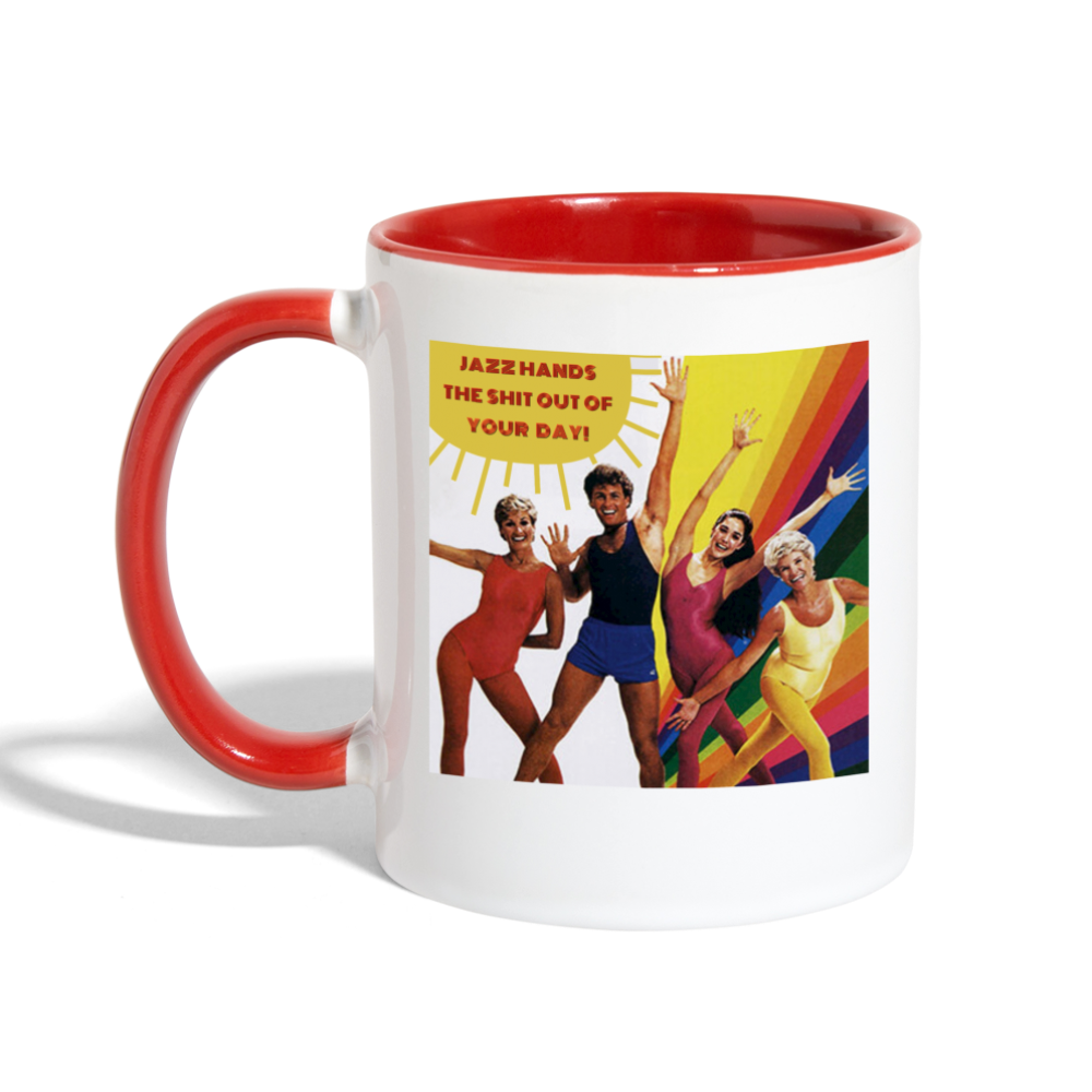 Jazz Hands Mug - white/red