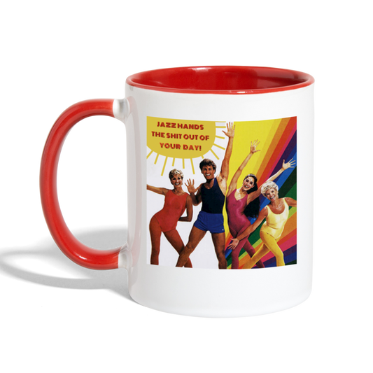 Jazz Hands Mug - white/red