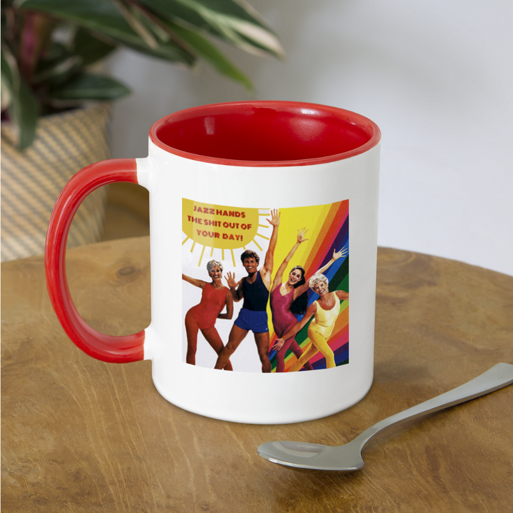Jazz Hands Mug - white/red