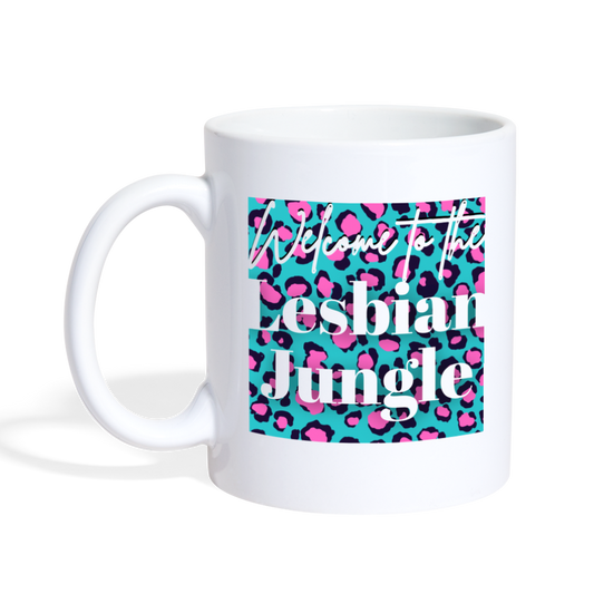 Lesbian Jungle Mug - white