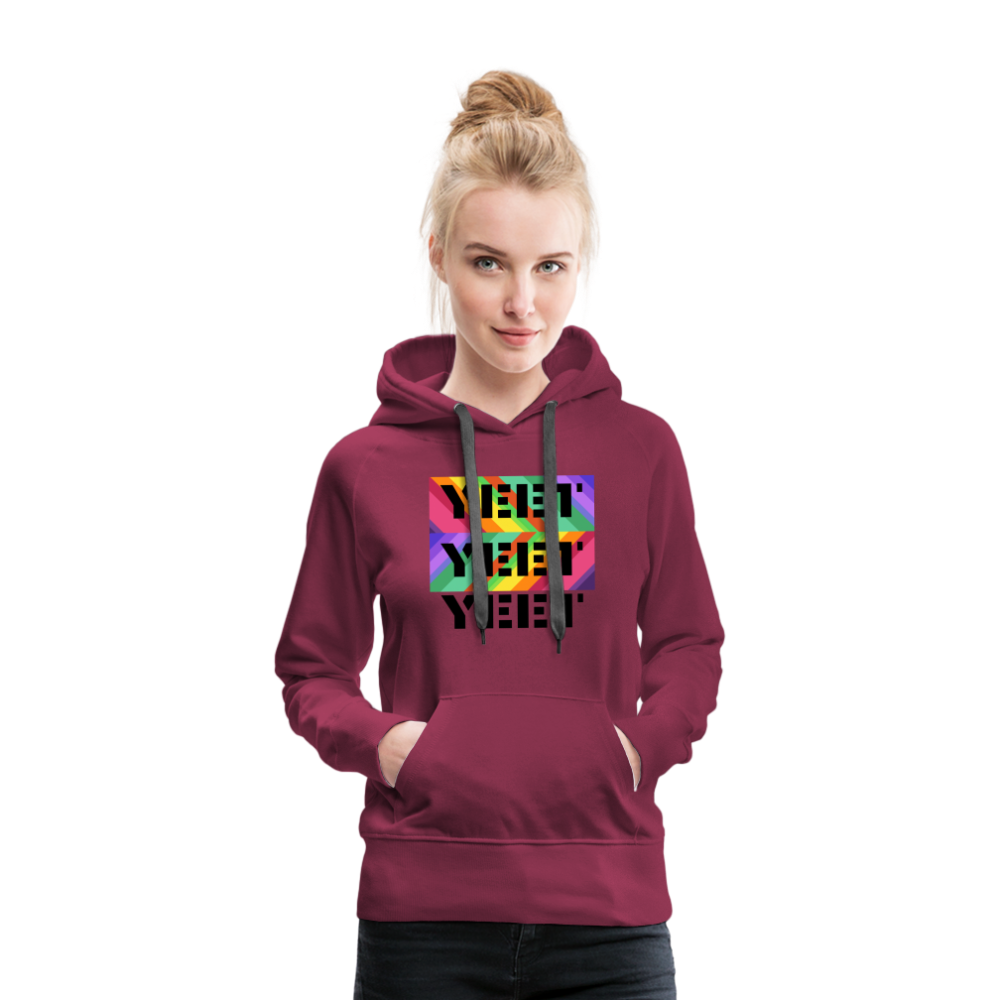 YeetYeetYeet Hoodie - burgundy