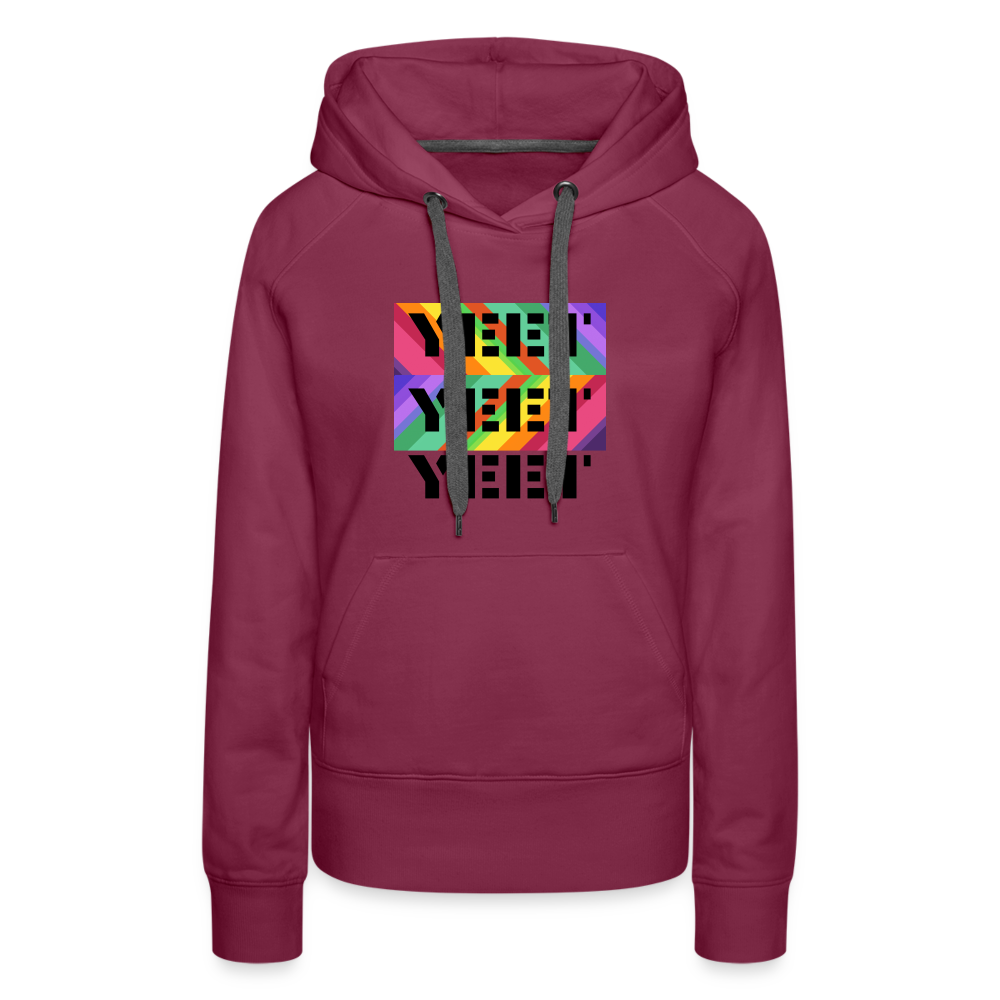 YeetYeetYeet Hoodie - burgundy