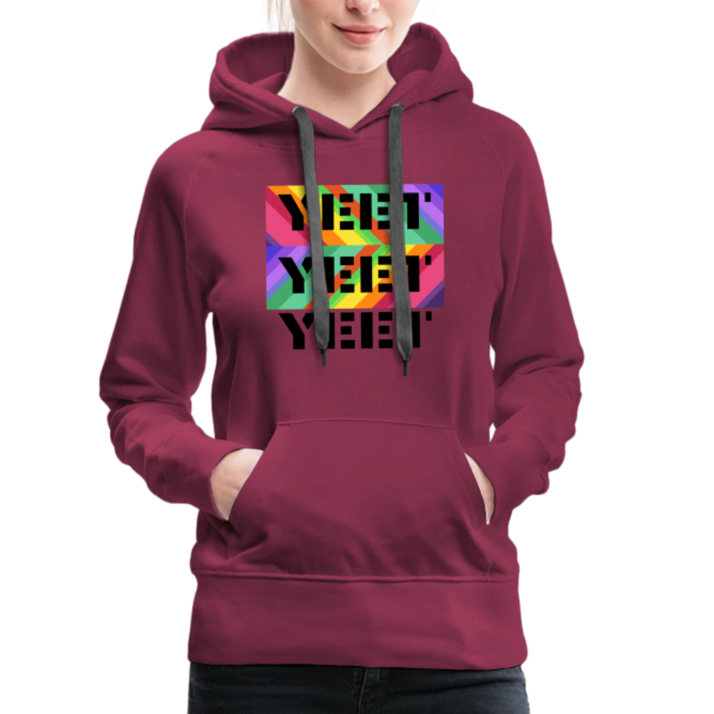 YeetYeetYeet Hoodie - burgundy