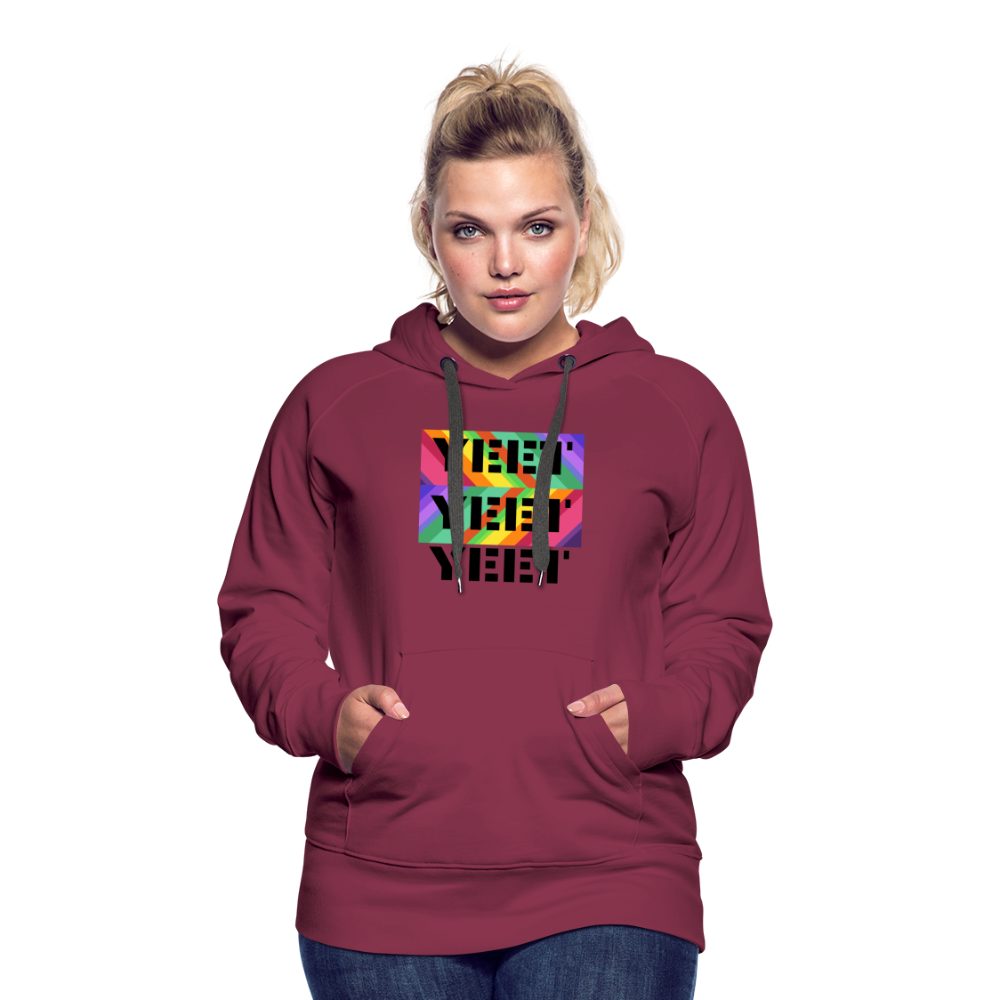 YeetYeetYeet Hoodie - burgundy