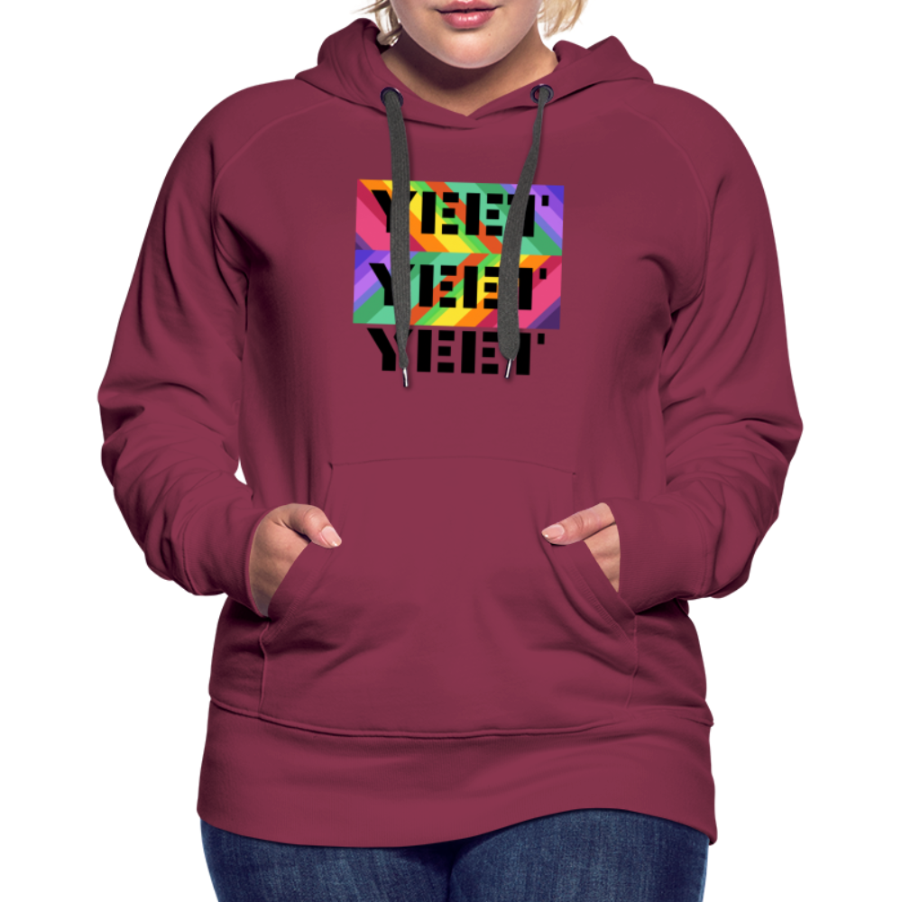 YeetYeetYeet Hoodie - burgundy
