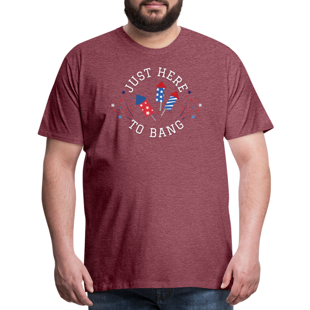 Here to Bang T-Shirt - heather burgundy