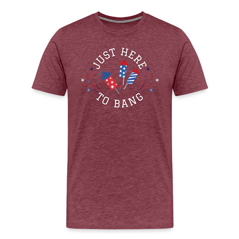 Here to Bang T-Shirt - heather burgundy