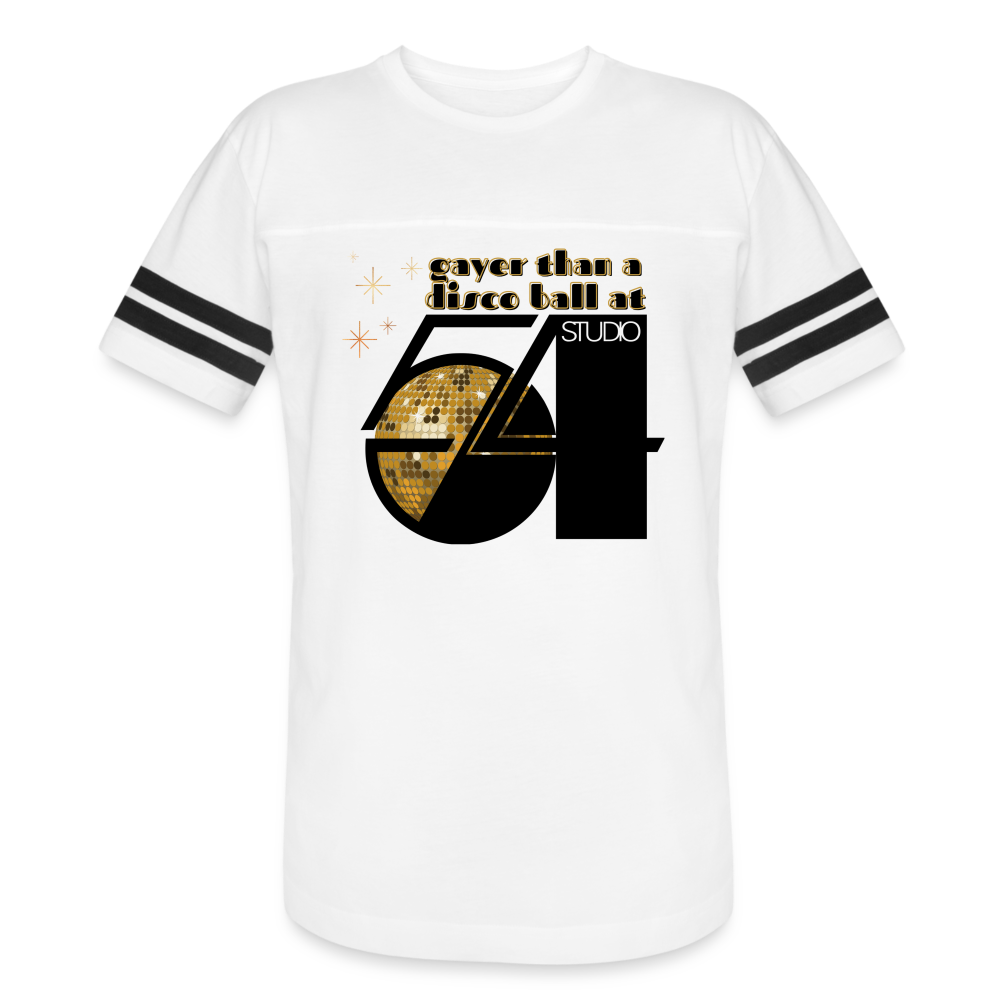 Gayer Than a Disco Ball Vintage Sport T-Shirt - white/black