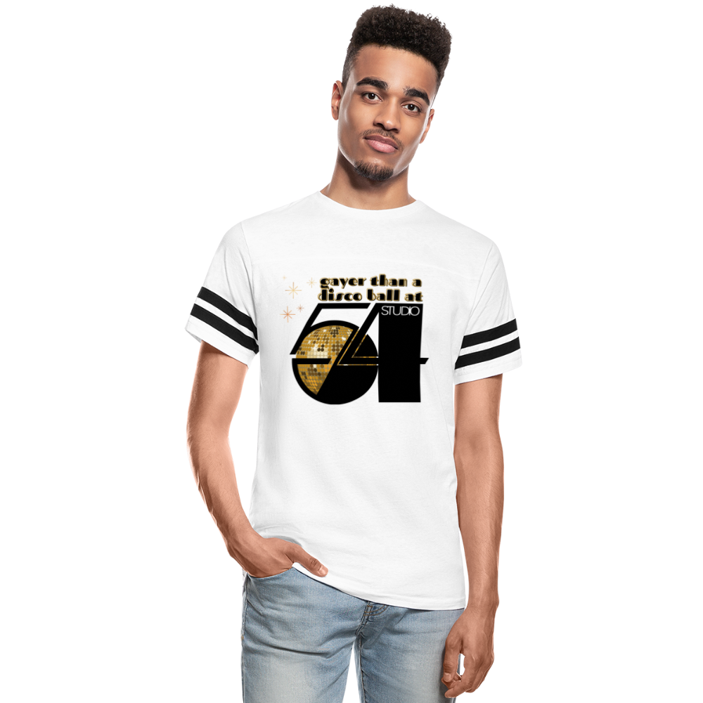 Gayer Than a Disco Ball Vintage Sport T-Shirt - white/black