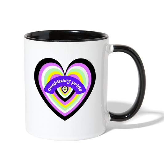 Nonbinary Pride Mug - white/black