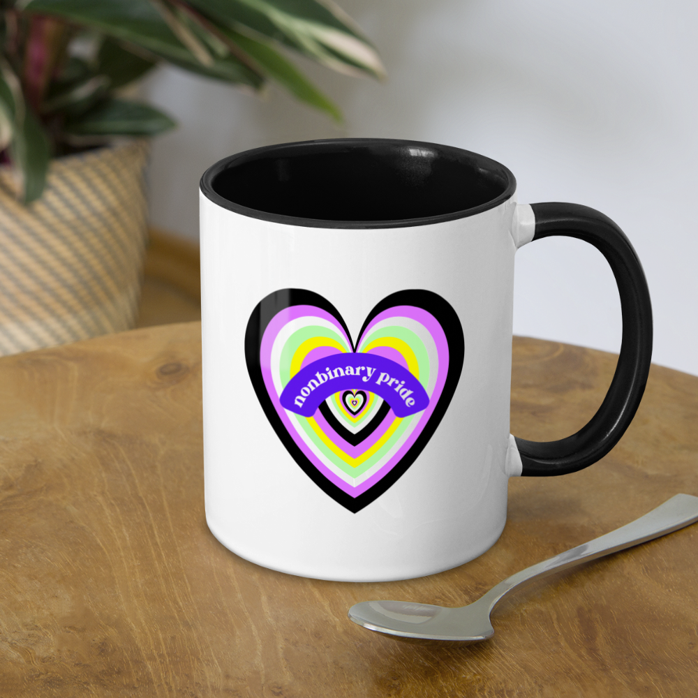 Nonbinary Pride Mug - white/black