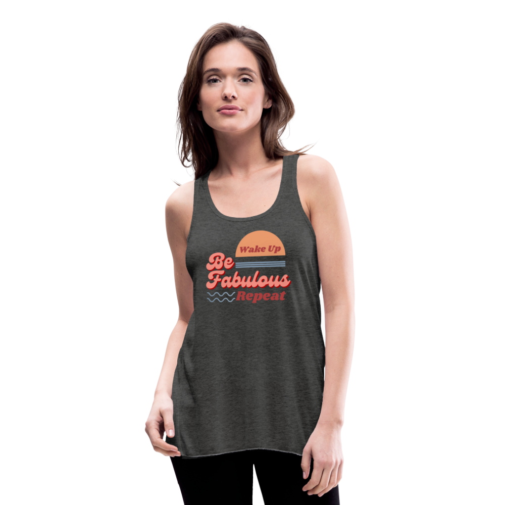 Be Fabulous Flowy Tank Top - deep heather