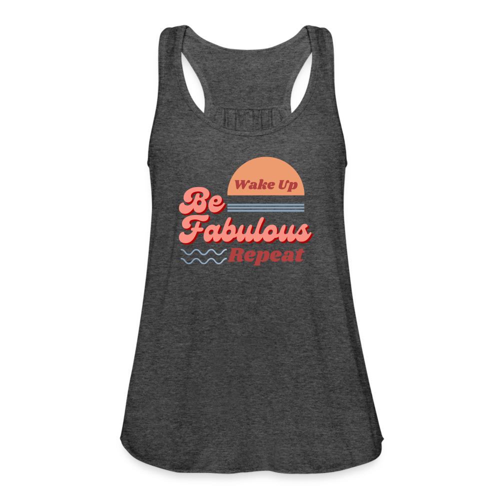 Be Fabulous Flowy Tank Top - deep heather