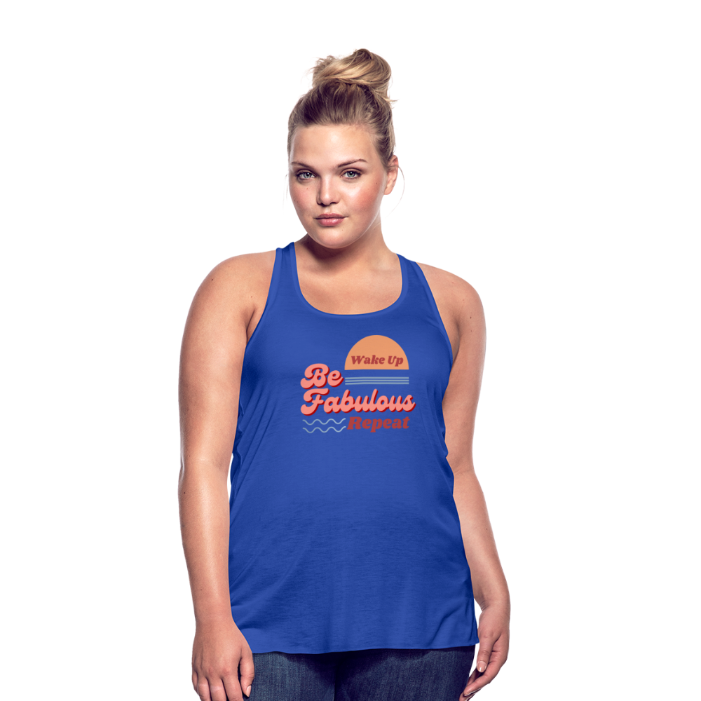 Be Fabulous Flowy Tank Top - royal blue