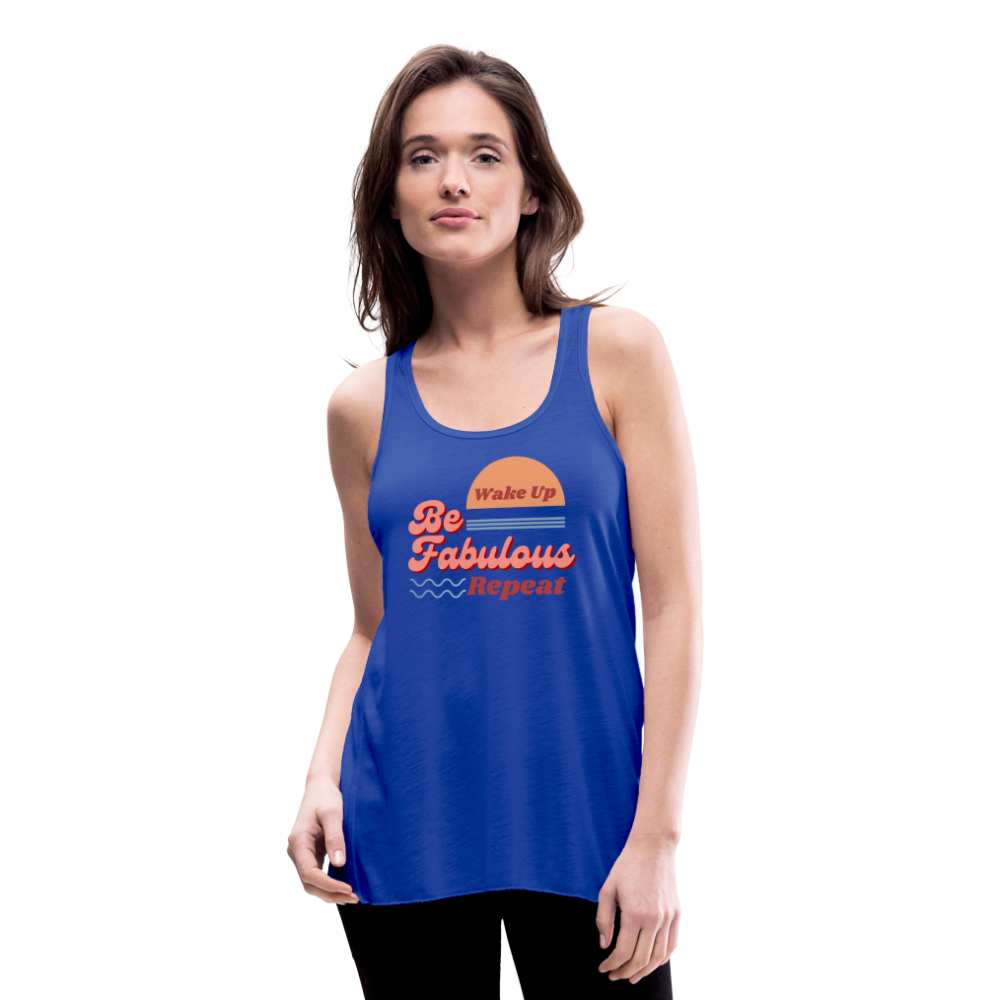 Be Fabulous Flowy Tank Top - royal blue