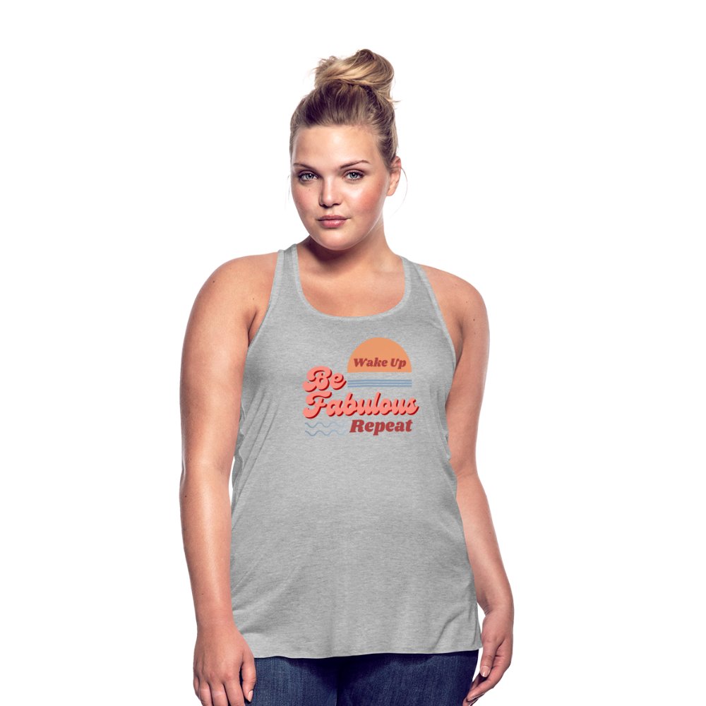 Be Fabulous Flowy Tank Top - heather gray