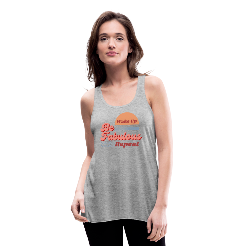 Be Fabulous Flowy Tank Top - heather gray