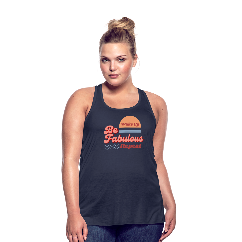 Be Fabulous Flowy Tank Top - navy