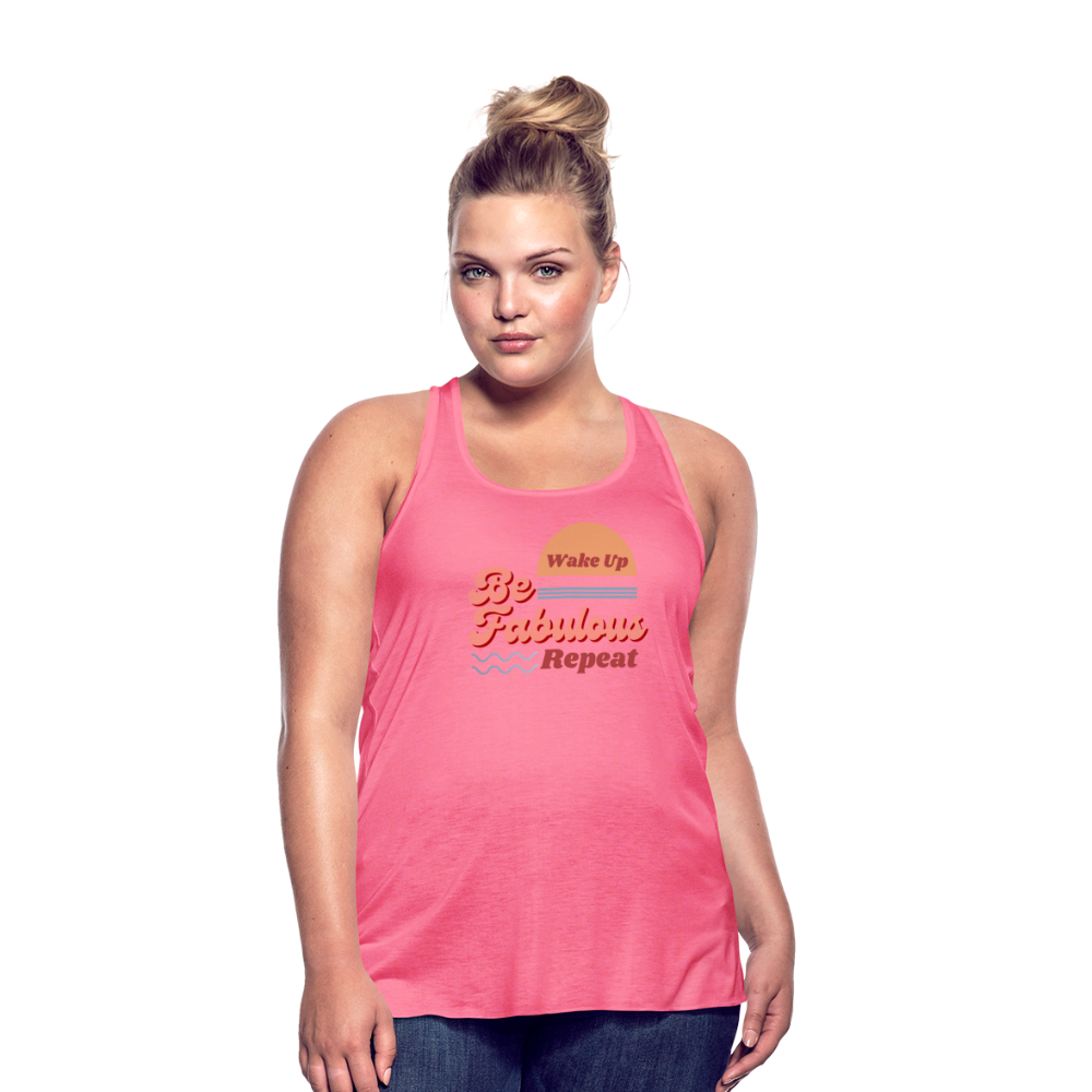 Be Fabulous Flowy Tank Top - neon pink